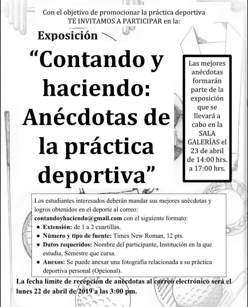 Convocatoria Anécdotas de la Práctica Deportiva