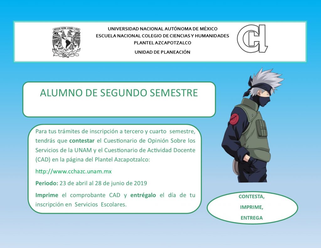 Cuestionario de Actividad Docente CAD Segundo  Semestre