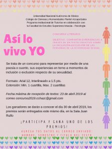 Convocatoria: Cuento y Poesía sobre Diversidad Sexual